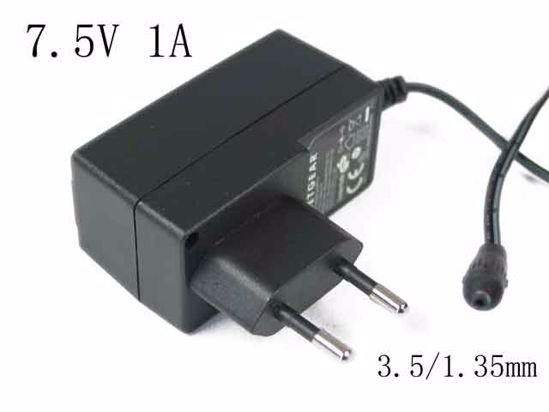 LEI / Leader MU08A9075100-C5 AC Adapter NEW Original 7.5V 1A, 3.5/1.35mm, EU 2-Pin, New LEI / Leader MU08A9075100-C5 AC Adapter NEW Original 7.5V 1A, 3.5/1.35mm, EU 2-Pin, New